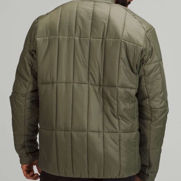 NEW UNISEX Lululemon Insulated Bomber Jacket Medium Olive NWOT - Picture 3 of 13